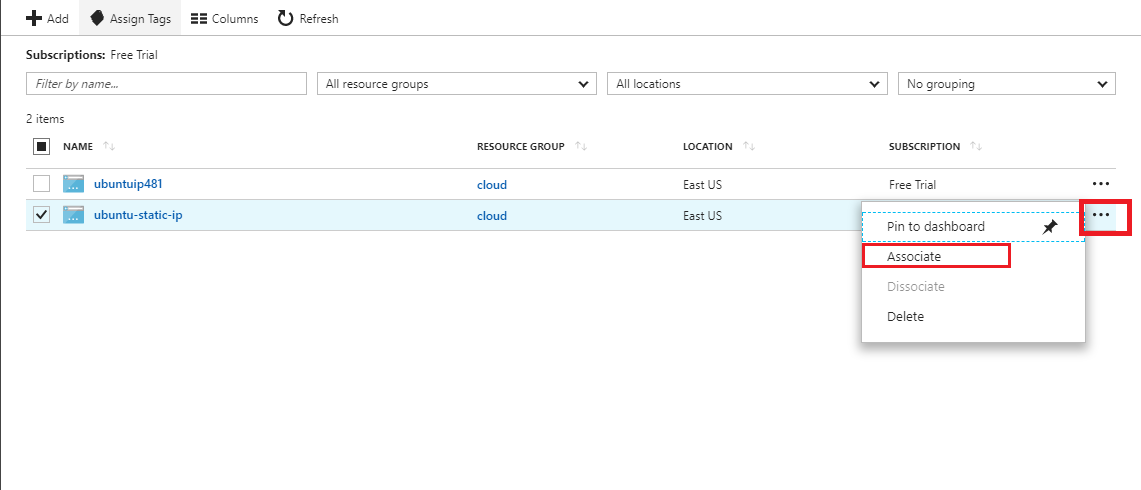 How-to-associate-static-IP-to-Network-Interface-in-Azure-step-3